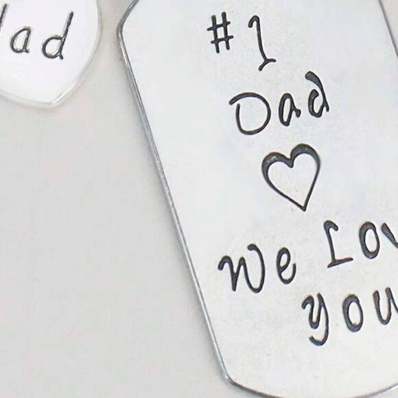 Engraved Keychain for Dad - Picture 2 of 3